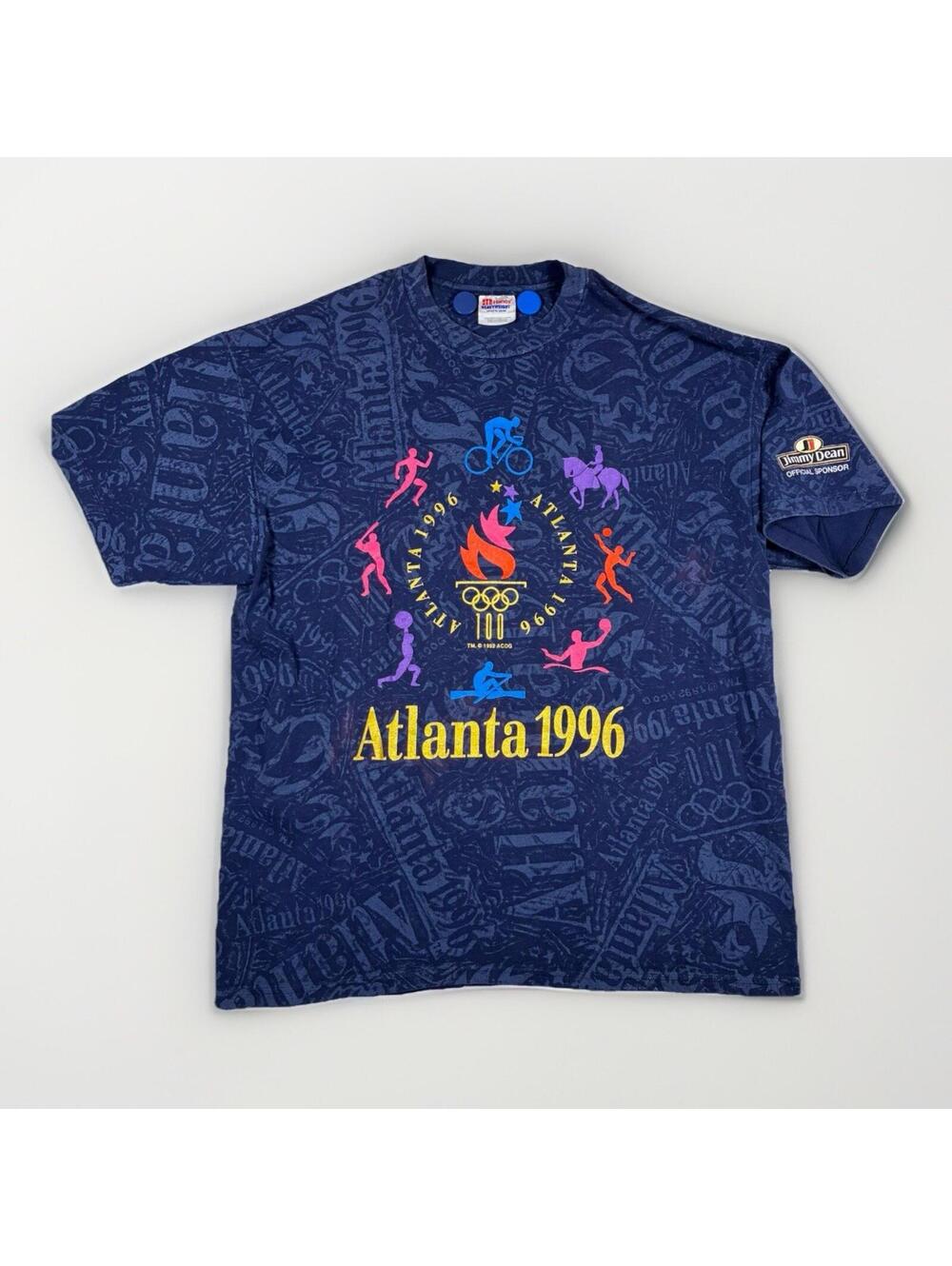 Vintage T-shirt XL Atlanta 1996 Centennial Olympic Games Blue